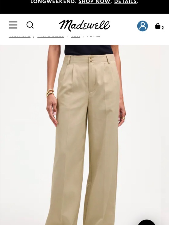 Madewell Pants - Madewell Tall Harlow Wide-Leg Pant in Drapey Twill